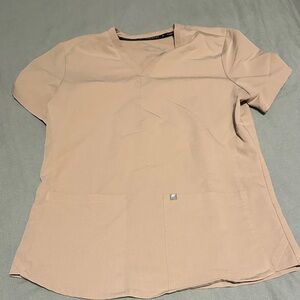 Fabletics Light Beige Short Sleeve Top